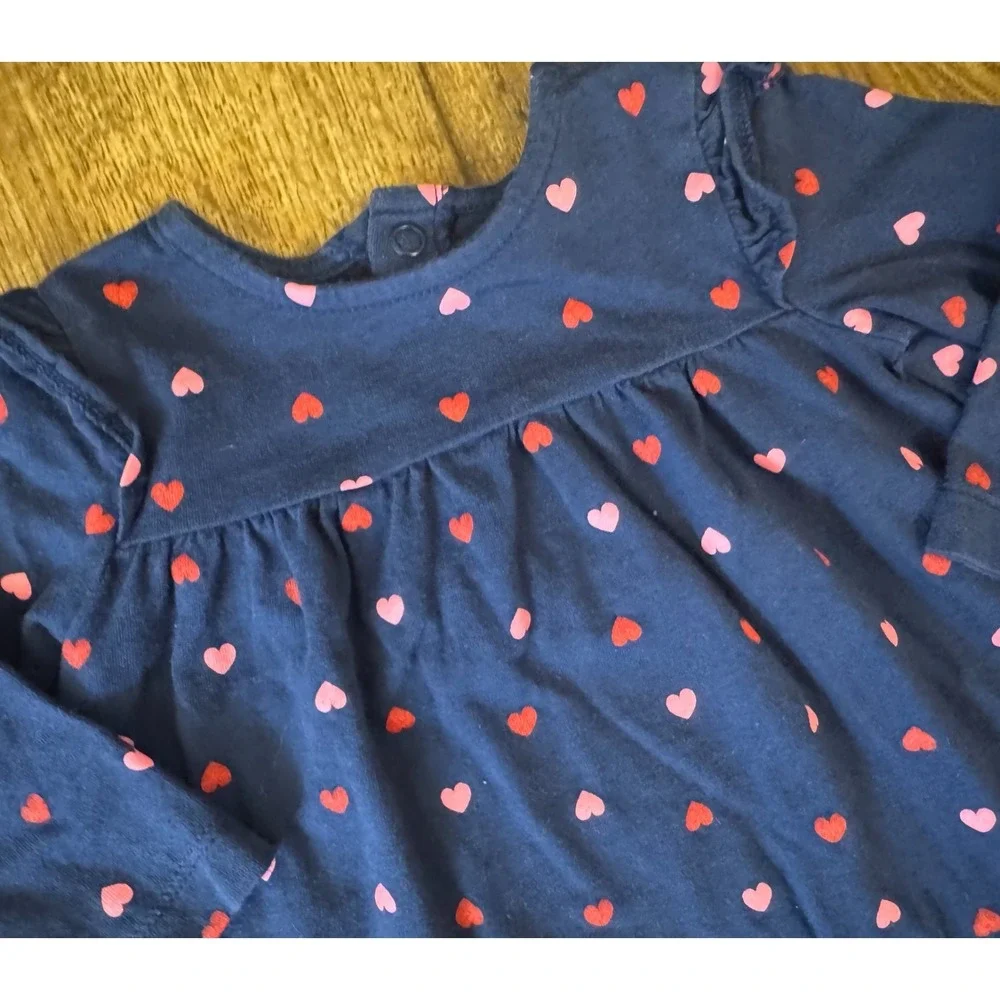 Carters Baby Girl‎ Clothes Lot 3 Months Dresses Outfits Fall Long Sleeved Hearts